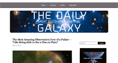 Desktop Screenshot of dailygalaxy.com