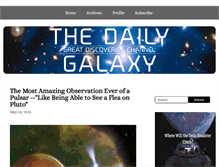 Tablet Screenshot of dailygalaxy.com